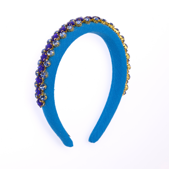 Alina Blue Crystal Headband