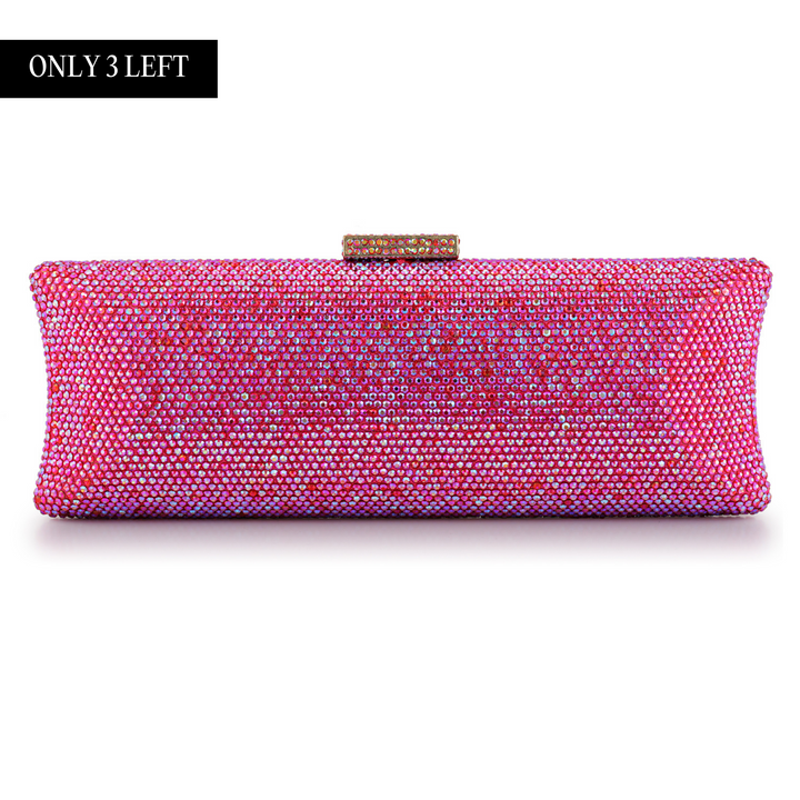 Luna Premium Pink Crystal Statement Clutch